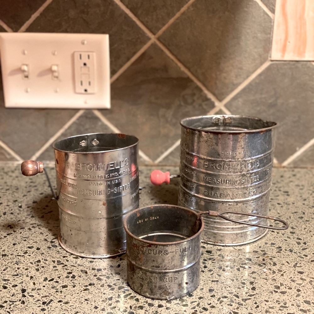 Vintage flour sifters